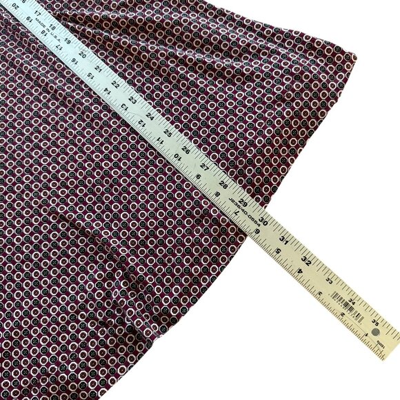 J. Jill Wearever Collection Burgundy Geometric Print Tunic Top Small Rayon Blend - Picture 6 of 6